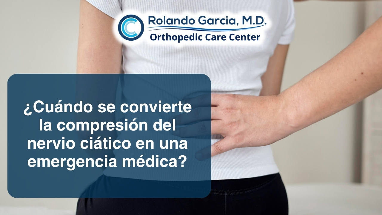 ¿Cuándo se convierte la compresión del nervio ciático en una emergencia médica?