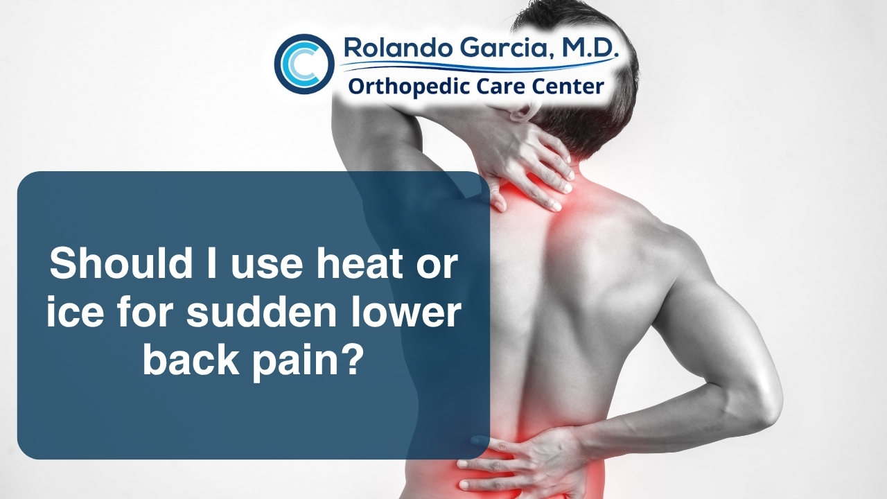 Should I use heat or ice for sudden lower back pain?