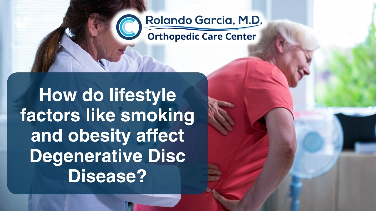 How do lifestyle factors like smoking and obesity affect Degenerative Disc Disease?